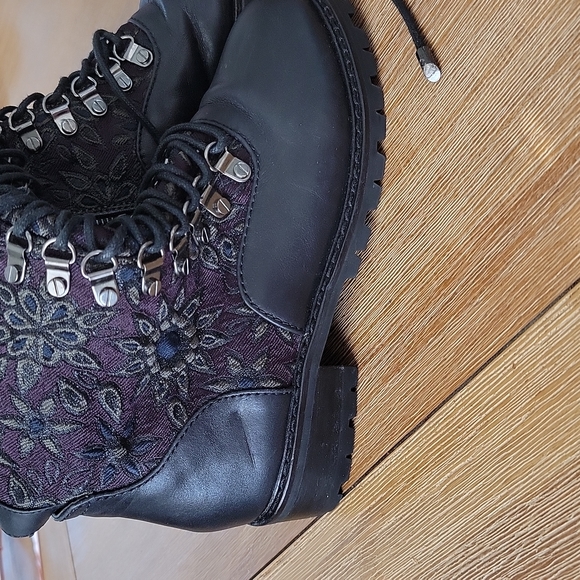 Alice and olive lace up tall combat boots - Picture 3 of 5